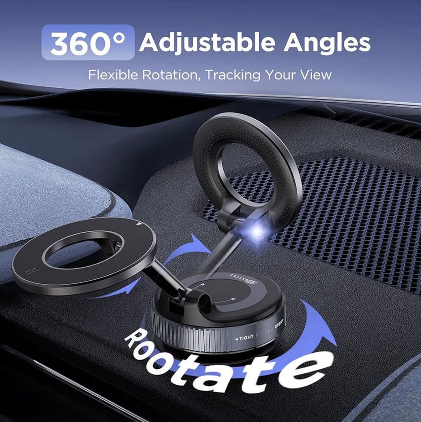 Magnetische Vakuum-Handyhalterung fürs Auto – Starke MagSafe Autohalterung für iPhone & Android | Sicher, Stabil & Flexibel