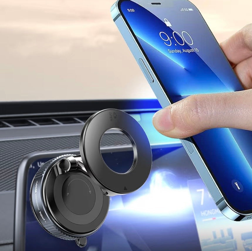 Magnetische Vakuum-Handyhalterung fürs Auto – Starke MagSafe Autohalterung für iPhone & Android | Sicher, Stabil & Flexibel