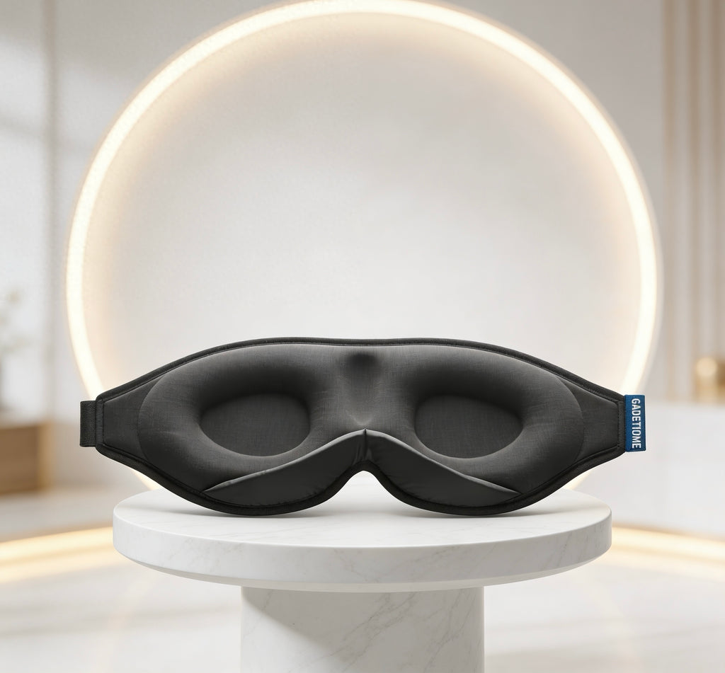SleepAura™ Pro – Ergonomische 3D Schlafmaske mit 100% Verdunklung & ultraweicher Eisseide