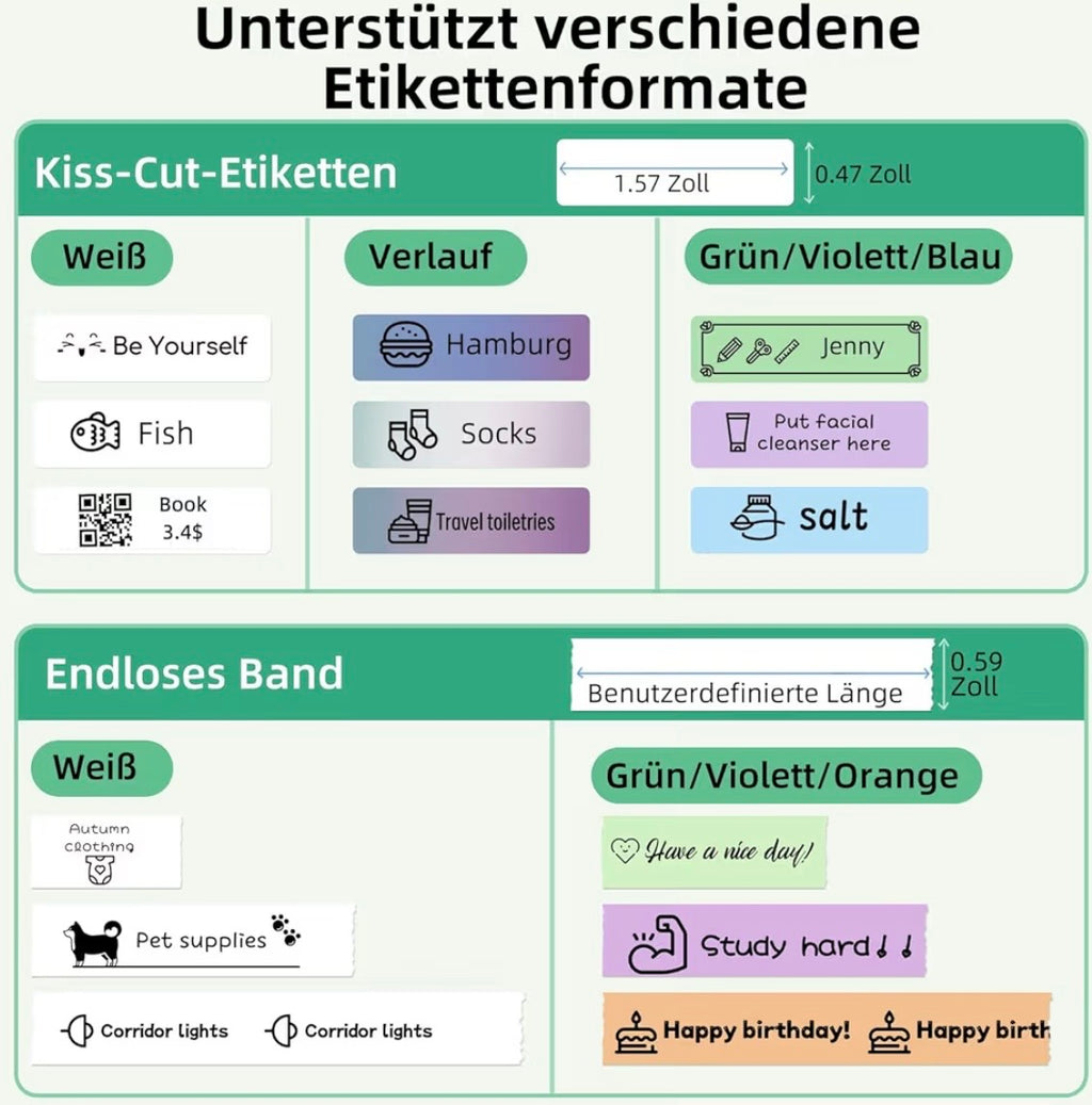 LabelPro™ – Kabelloser Mini Label Printer für Schule, Küche, Office & Reisen