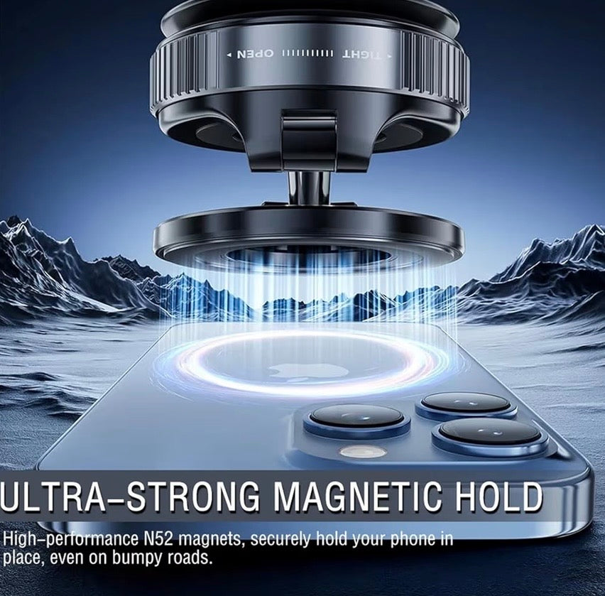 Magnetische Vakuum-Handyhalterung fürs Auto – Starke MagSafe Autohalterung für iPhone & Android | Sicher, Stabil & Flexibel