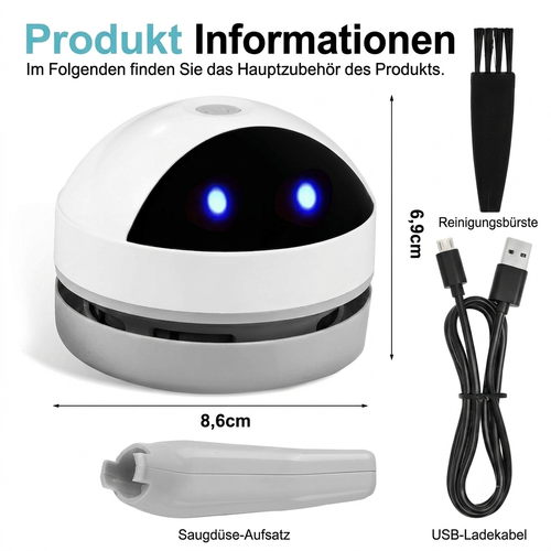 DeskVac™ – Kompakter Tischstaubsauger